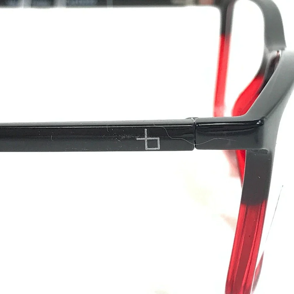 Ben.x Mod.271 Col.D222 Eyeglasses Frames Black Red Square Full Rim 55-15-140
